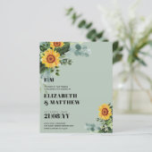 HAUSHALT Rustikale Sonnenblumen Moderne Hochzeit v (Stehend Vorderseite)