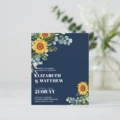 HAUSHALT Rustikale Sonnenblumen Moderne Hochzeit v (Stehend Vorderseite)