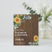 HAUSHALT Rustikale Sonnenblumen Moderne Hochzeit v (Stehend Vorderseite)