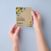 HAUSHALT Rustikale Sonnenblumen Moderne Hochzeit v Flyer (Gruppe)