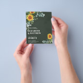 HAUSHALT Rustikale Sonnenblumen Moderne Hochzeit v Flyer (Gruppe)