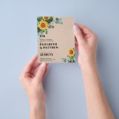 HAUSHALT Rustikale Sonnenblumen Moderne Hochzeit v Flyer (Gruppe)