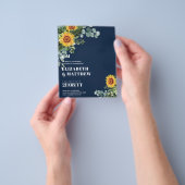 HAUSHALT Rustikale Sonnenblumen Moderne Hochzeit v Flyer (Gruppe)