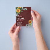 HAUSHALT Rustikale Sonnenblumen Moderne Hochzeit v Flyer (Gruppe)