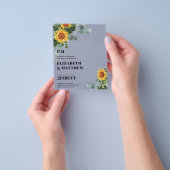 HAUSHALT Rustikale Sonnenblumen Moderne Hochzeit v Flyer (Gruppe)