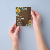 HAUSHALT Rustikale Sonnenblumen Moderne Hochzeit v Flyer (Gruppe)