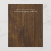 HAUSHALT Rustikale Sonnenblumen Moderne Hochzeit v Flyer (Hinten)