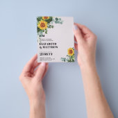 HAUSHALT Rustikale Sonnenblumen Moderne Hochzeit v Flyer (Gruppe)