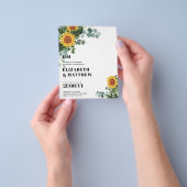 HAUSHALT Rustikale Sonnenblumen Moderner Text Hoch Flyer (Gruppe)