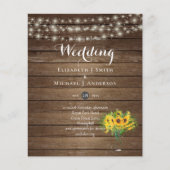 HAUSHALT Rustikale Sonnenblumen Wald Hochzeit einl (Vorderseite)