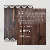 HAUSHALT Rustikale Waldlichter Einladungen für Hoc (Vorne/Hinten)