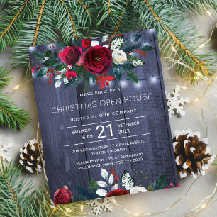 Haushalt rustikale Weihnachten Einladung Open Hous