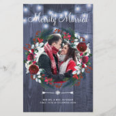 Haushalt rustikale Weihnachtsfrischvermählte Foto  Flyer (Vorne)