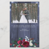 Haushalt rustikale Weihnachtsfrischvermählte Foto  Flyer (Hinten)