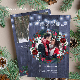 Haushalt rustikale Weihnachtsfrischvermählte Foto Flyer