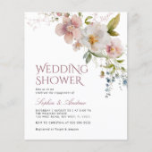 Haushalt Rustikale Wildblumen Polterabend einladen (Vorderseite)