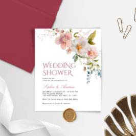 Haushalt Rustikale Wildblumen Polterabend einladen