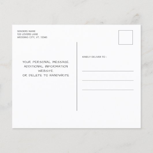 Haushalt Rustikaler Eukalyptus 3 Foto Save the Dat (Rückseite)