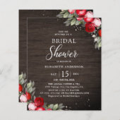 Haushalt Rustikaler Holzofen-Brautparty-Flyer (Vorne/Hinten)