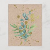 HAUSHALT Rustikales Eukalyptus Kraft-Brautparty (Rückseite)