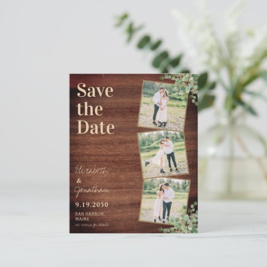 Haushalt Rustikales Foliage Foto QR-Code Save the  (Stehend Vorderseite)