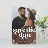 HAUSHALT Rustikales Foto der Holzspitze Save the D (Stehend Vorderseite)