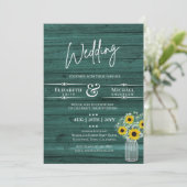 HAUSHALT Rustikales Hochzeitengrün-Gelb-Sonnenblum (Stehend Vorderseite)