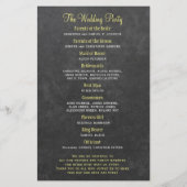 HAUSHALT Rustikales Hochzeitsprogramm für Sonnenbl (Hinten)