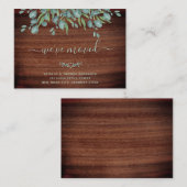 Haushalt Rustikales Holz Eukalyptus Bewegung Ankün Mitteilungskarte (Vorne/Hinten)