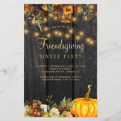 Haushalt rustikales Holz Freundliches Dinner Einla Flyer (Vorne)