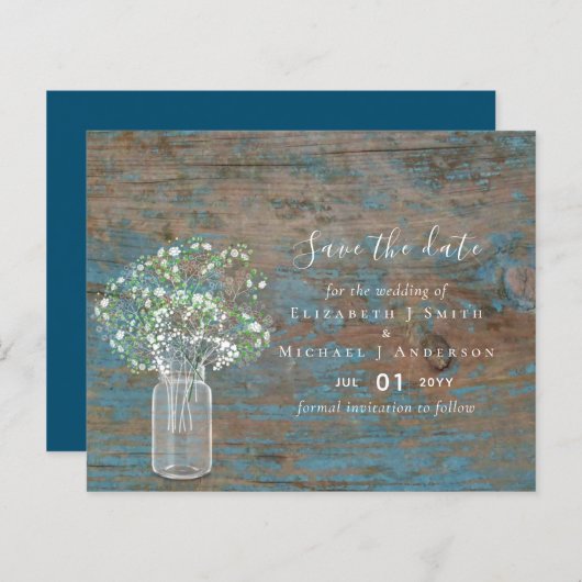 HAUSHALT Rustikales Holz Gypsophila Speichern Sie  (Vorne/Hinten)