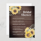 Haushalt Rustikales Holz Sonnenblumen Brautparty (Vorne/Hinten)