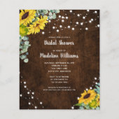 HAUSHALT Rustikales Holz Sonnenblumen Brautparty l (Vorderseite)