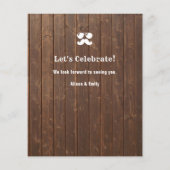 HAUSHALT Rustikales Holz Vatertag GRILLEN Einladun (Rückseite)