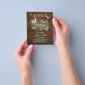 HAUSHALT Rustikales Waldweiden Christening lädt zu Flyer (Gruppe)