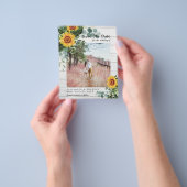 HAUSHALT RUSTISCH Save the Date Rustikale Sonnenbl Flyer (Gruppe)