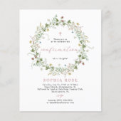 Haushalt Rustische Wildblumen Bestätigung Einladun (Vorderseite)