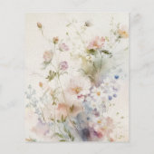 Haushalt Rustische Wildblumen Einladung zur Einlad (Rückseite)