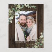 Haushalt Rustisches Eukalyptus-Foto Save the Date (Vorderseite)