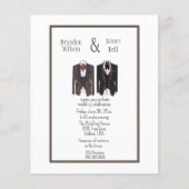 HAUSHALT Schwarz und Braun Gay Couple Wedding Flyer (Vorne)