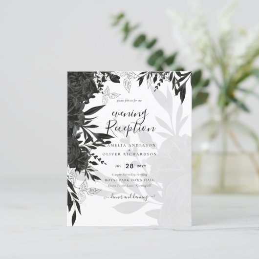 HAUSHALT Schwarze Rose Elegante White Wedding Einl (Stehend Vorderseite)