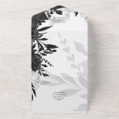 HAUSHALT Schwarze Rose Elegante White Wedding Einl All In One Einladung (Außenbereich)