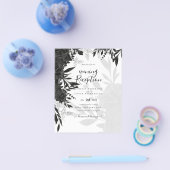 HAUSHALT Schwarze Rose Elegante White Wedding Einl Flyer (Einzeln)