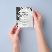 HAUSHALT Schwarze Rose Elegante White Wedding Einl Flyer (Gruppe)