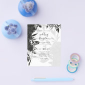 HAUSHALT Schwarze Rose Elegante White Wedding Einl Flyer (Einzeln)