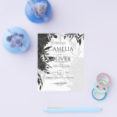 HAUSHALT Schwarze Rose Elegante White Wedding Einl Flyer (Einzeln)