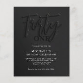 HAUSHALT Schwarzes Skript 40. Erwachsene Geburtsta (Vorderseite)