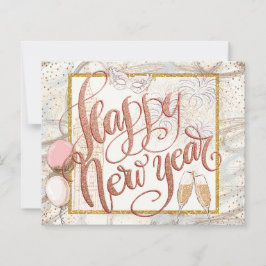 HAUSHALT Script Champagne Balloons Frohes Neues Ja