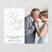 HAUSHALT Silver Foil Wedding Jubiläum Vow Erneueru (Vorderseite)