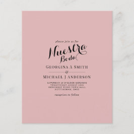 HAUSHALT Spanisch Hochzeit zweisprachige Boda Wedd Flyer